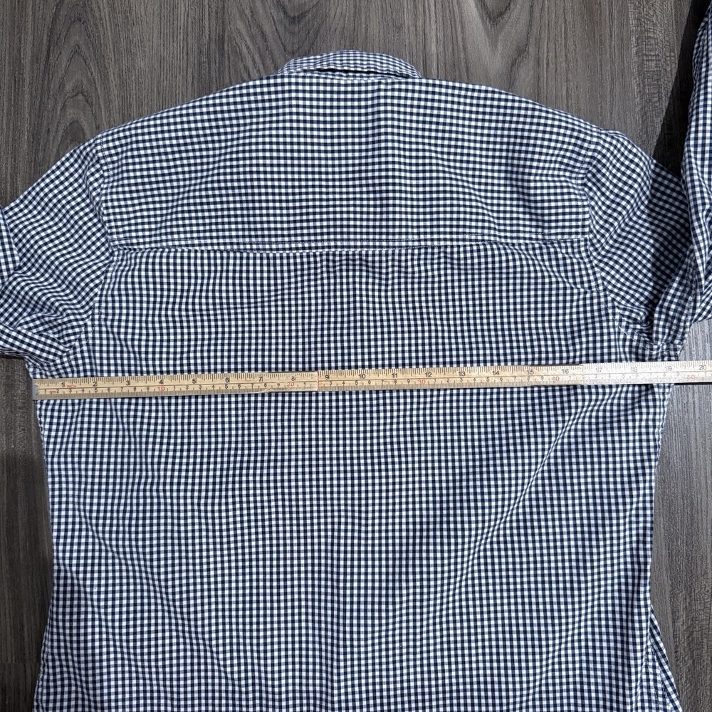 ABERCROMBIE & FITCH Mens Black Check Long Sleeve Button Down Medium - Picture 6 of 9